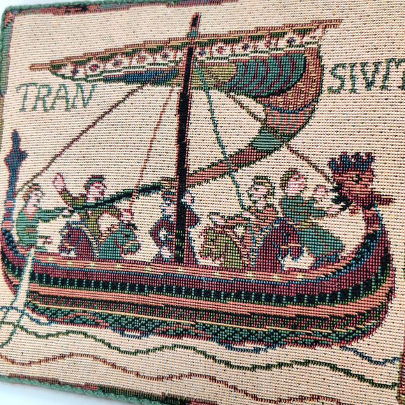 Traditional Tapestries Bayeux Tapestry Wall Plaque Textile Art Middle Ages ~6x13 - Picture 9 of 16